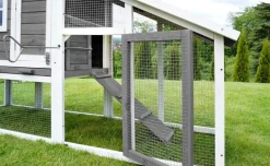 MyAnimal Hühnerstall für 4 Hühner MH-32 mit Eiablage, Hühnerhaus schutzimprägniert, Dach abnehmbar (Grau 2.0)