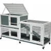 Nanook Indoor Kleintierstall Leo 146 x 89 cm grau
