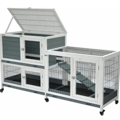 Nanook Indoor Kleintierstall Leo 146 x 89 cm grau