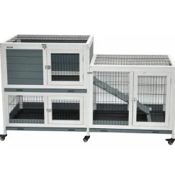 Nanook Indoor Kleintierstall Leo 146 x 89 cm grau