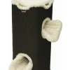 Nanook Kratztonne Kratzbaum Amigo mit Plüschrand schwarz 100 x 40 cm
