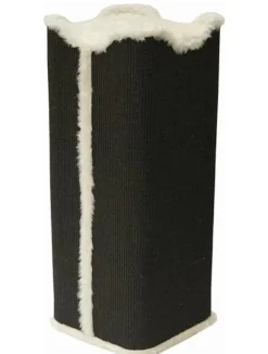 Nanook Kratztonne Kratzbaum Amigo mit Plüschrand schwarz 100 x 40 cm
