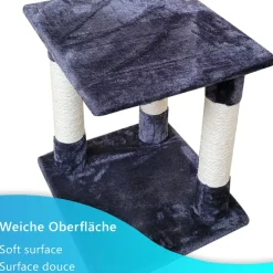 NYVI Katzen Kratzbaum Trient 85 cm groß anthrazit - Deluxe Mini Katzenbaum