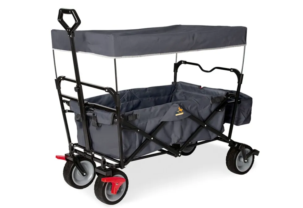 Pinolino Klappbollerwagen 'Paxi dlx' mit Bremse, anthrazit