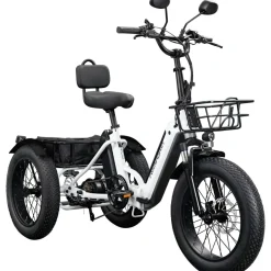 Remington R100 E Bike Elektro Dreirad 20 Zoll Elektrodreirad mit 2 Akkus bis 120 km Pedelec City mit tiefem Einstieg klappbar