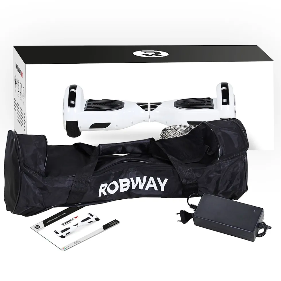 ROBWAY W1 Hoverboard für Erwachsene und Kinder, 6,5 Zoll, Self-Balance, Bluetooth, App, 700 Watt, LEDs (Space Blue 2.0)