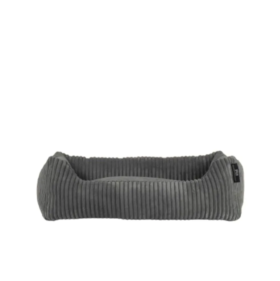Rohrschneider Tierbett Cordstoff breit Gr. 1 taupe + faltbarer Reisenapf
