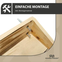 Rohrschneider Wandmulde geflammt+ Kissen mit Füllung Cord breit taupe