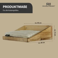 Rohrschneider Wandmulde geflammt+ Kissen mit Füllung Cord Deluxe beige
