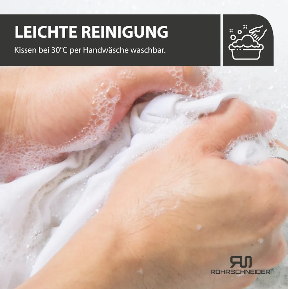 Rohrschneider Wandmulde geflammt+ Kissen mit Füllung Cord Deluxe beige