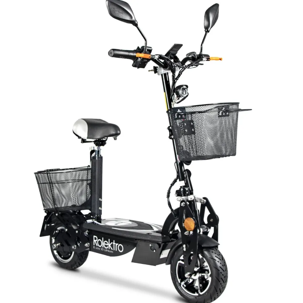 Rolektro, E-Joy Elektro-Scooter 20 Lithium, Schwarz, 36V-20AH Akku, 500 Watt