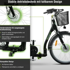 SachsenRAD E-Lastenrad T3A Trio II faltbar mit Alarmanlage