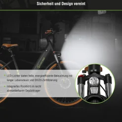 SachsenRAD E-SUV CityBike C5 Centro mit Diebstahlsicherung schwarz