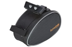 Satteltasche, Montage mittels Clip, wasserabweisend, reflektierende Elemente, Volumen: 1 Liter, Farbe: schwarz