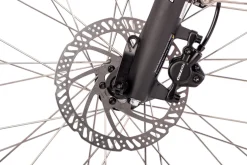 SAXONETTE Premium Sport E-Trekkingbike 10 Gang Scheibenbremse Federgabel Mittelmotor silber matt