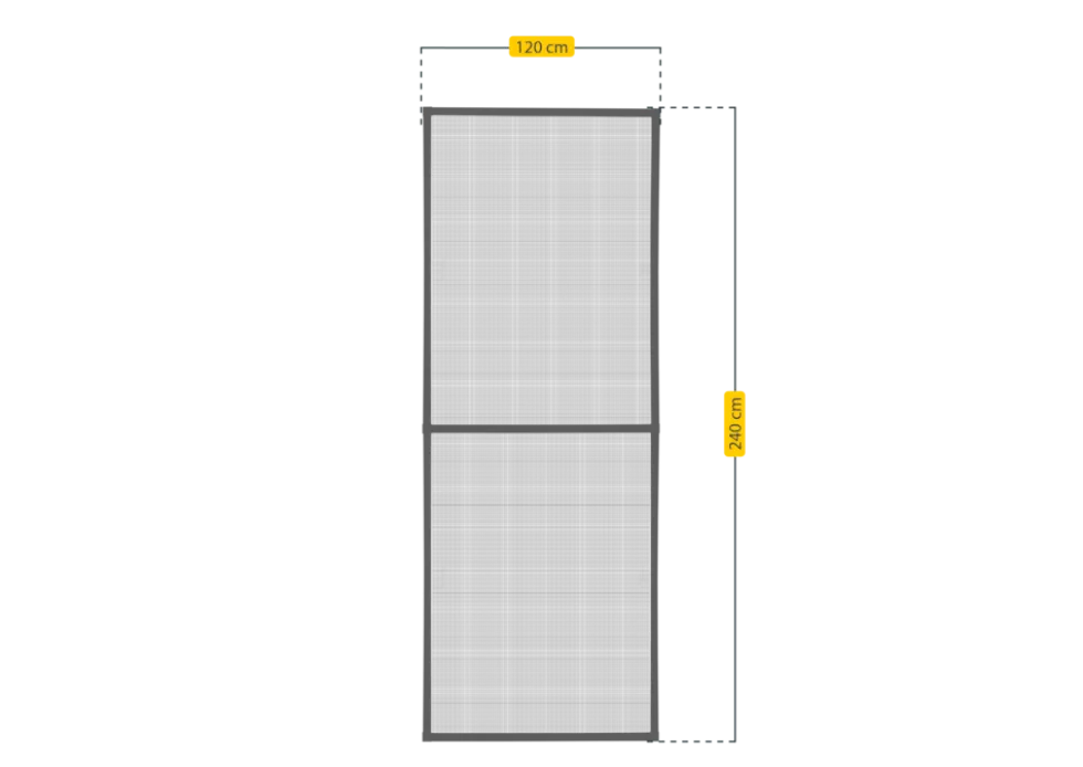Schellenberg Fliegengitter für bodentiefe Fenster Premium, anthrazit, 120 x 240 cm
