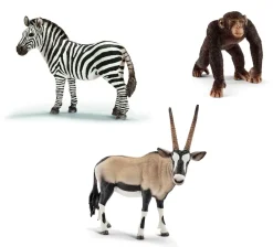 Schleich - Tierfiguren - Afrika-Set mit 12 Tieren Sammelfiguren Spielfiguren