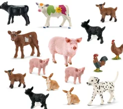 Schleich - Tierfiguren - Bauernhof-Set mit 15 Tieren Sammelfiguren Spielfiguren