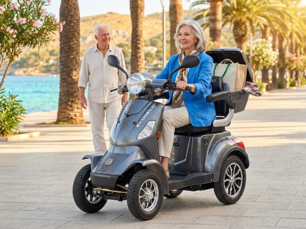 Seniorenmobil P4000, Blei-Akku, 25 km/h, 1000 Watt, Grau