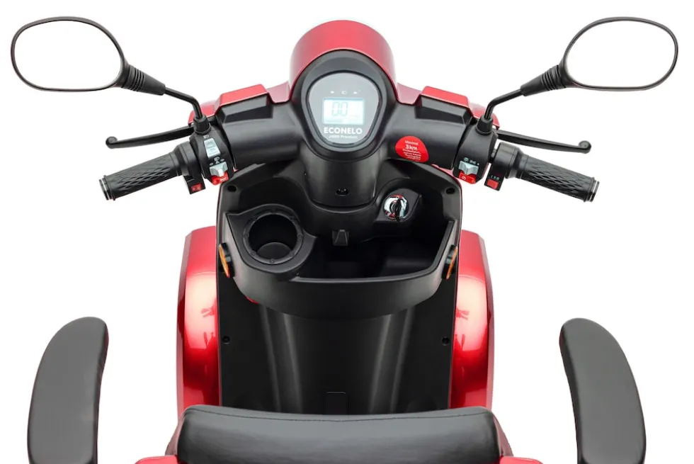 Seniorenmobil P4000, Lithium-Akku, 25 km/h, 1000 Watt, Rot