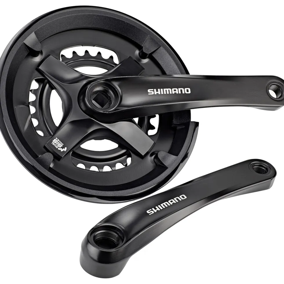 Shimano FC-TY501-2 Kurbel 2-fach 30-46 Zähne 175 mm Kurbelgarnitur Tretkurbel Fahrradkurbel Kettenradgarnitur MTB Mountainbike Trekking