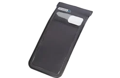Smartphone-Tasche, zur Lenkermontage, bis zu 5.5“ geeignet, wasserabweisend, mit Sonnenschutz, Farbe: schwarz