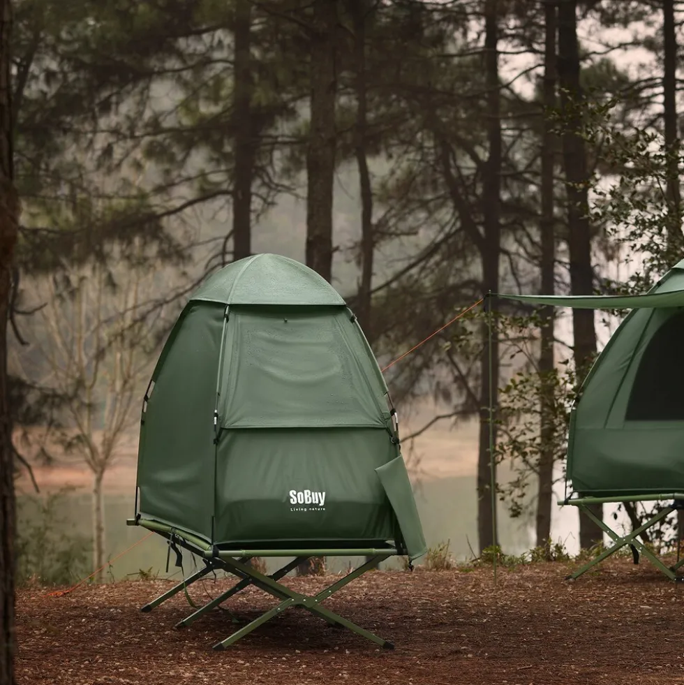 SoBuy Campingzelt mit 1 Tür Grün Funktional