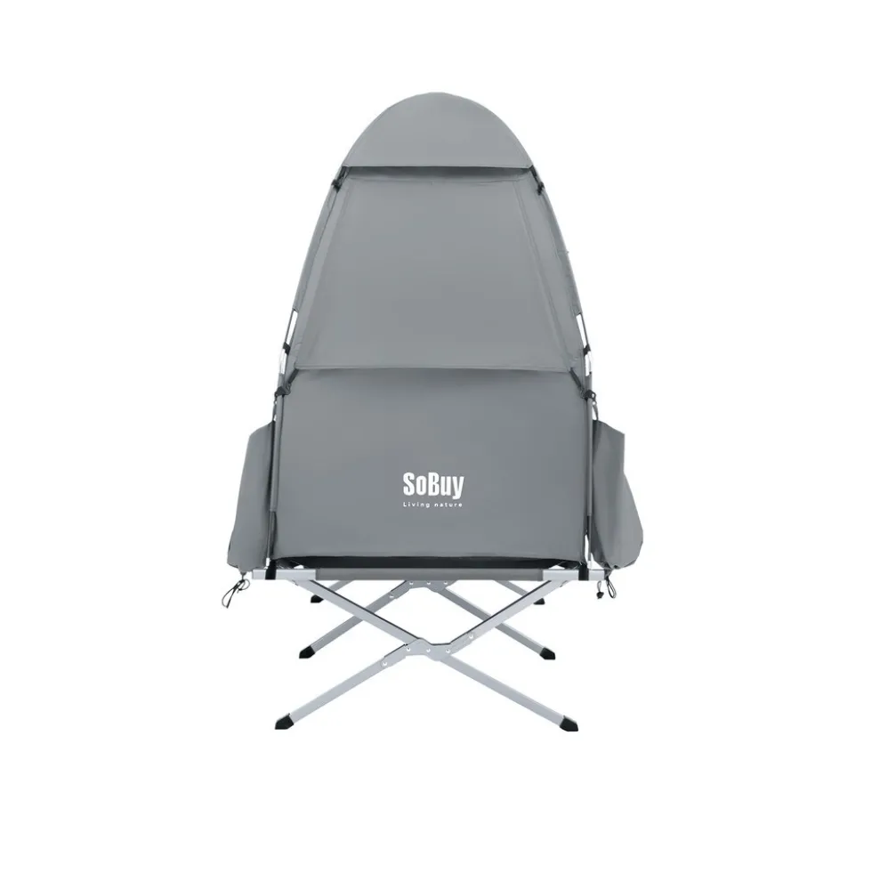 SoBuy Campingzelt mit 1 Tür Hellgrau Funktional