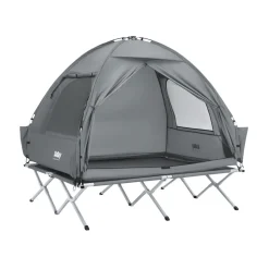 SoBuy Campingzelt mit 1 Tür Hellgrau 193x145x185cm Funktional