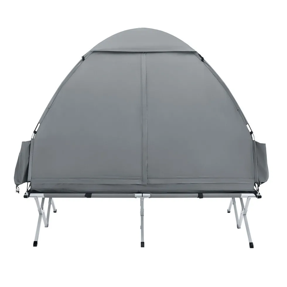 SoBuy Campingzelt mit 1 Tür Hellgrau 193x145x185cm Funktional