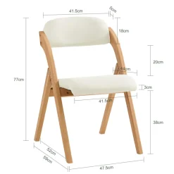 SoBuy Klappstuhl faltbar Weiß 47x51x78cm Funktional