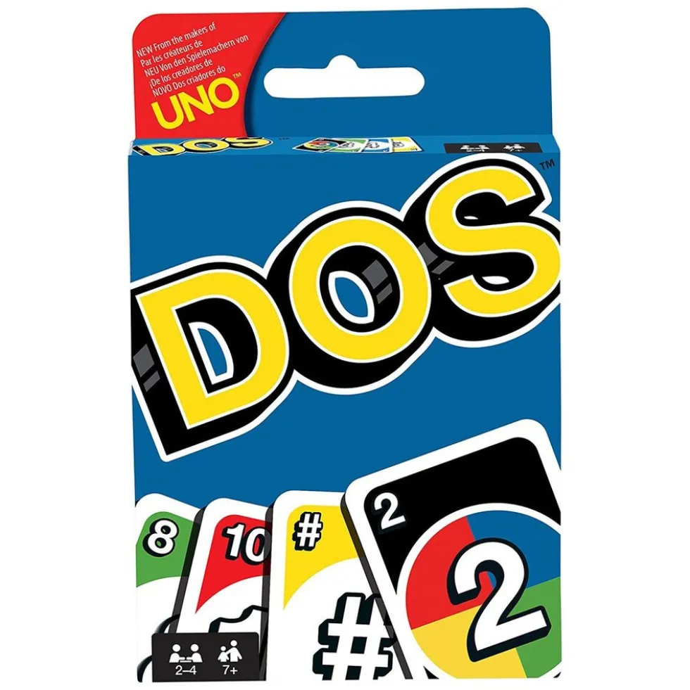 SPAR-SET 169882 - Mattel - 4er Set Kartenspiele: UNO, Skip Bo, Phase 10 und DOS