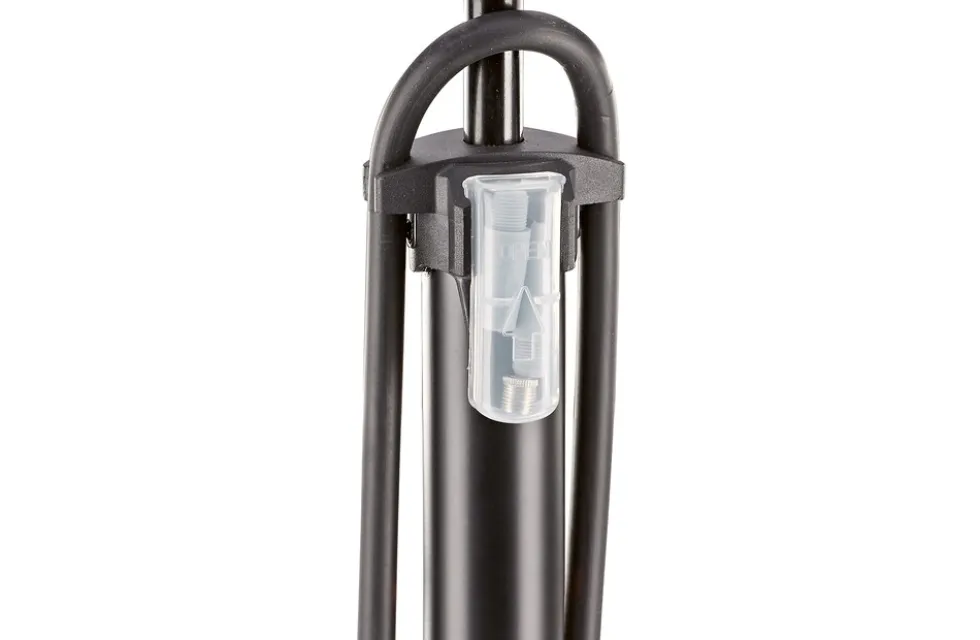 Standpumpe, für alle Ventilarten, 9 bar, mit Manometer, inkl. Adapter-Set, Stahl/Kunststoff