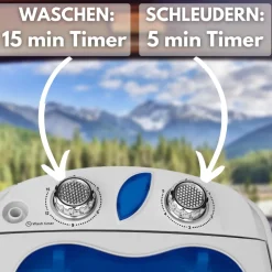 Steinborg Mini-Waschmaschine Camping 3kg Schleuderfunktion 150 W