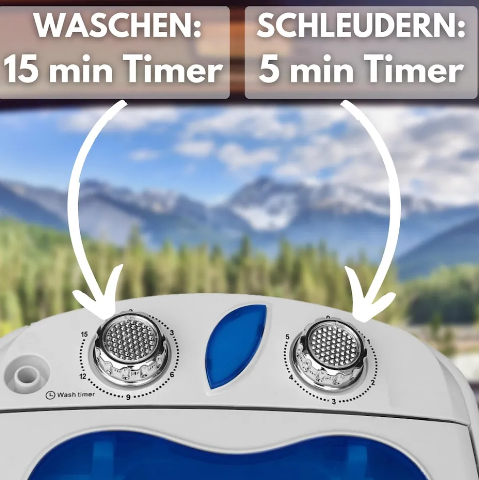Steinborg Mini-Waschmaschine Camping 3kg Schleuderfunktion 150 W