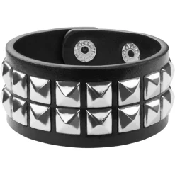 tectake® Accessoires-Set Leder Handschuhe und zwei Armbänder