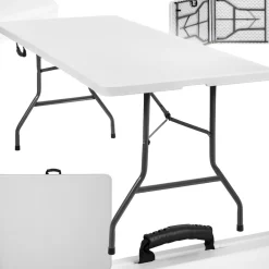 tectake® Campingtisch, klappbar, hohe Belastbarkeit, 183 x 76 x 74 cm