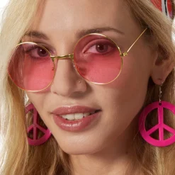 tectake® Damenkostüm Hippie Flowerpower