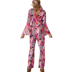 tectake® Damenkostüm Hippie Flowerpower