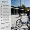 tectake® Fahrradständer, aus rostfreiem Stahl, Boden- und Wandmontage, von beiden Seiten befahrbar