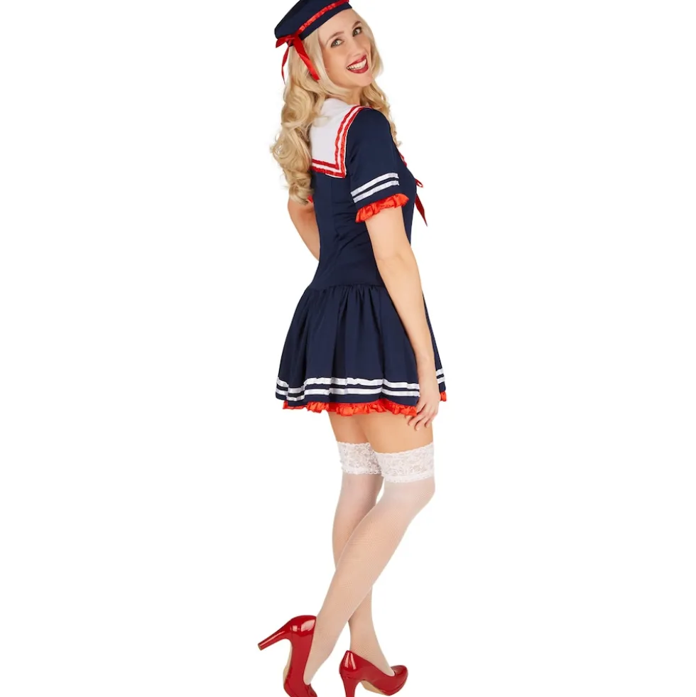tectake® Frauenkostüm Marine-Lady