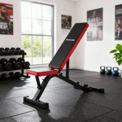 tectake® Hantelbank, mit Schnellverstellung, Sitz 2-fach verstellbar, rutschfest, 116 x 51 x 122 cm