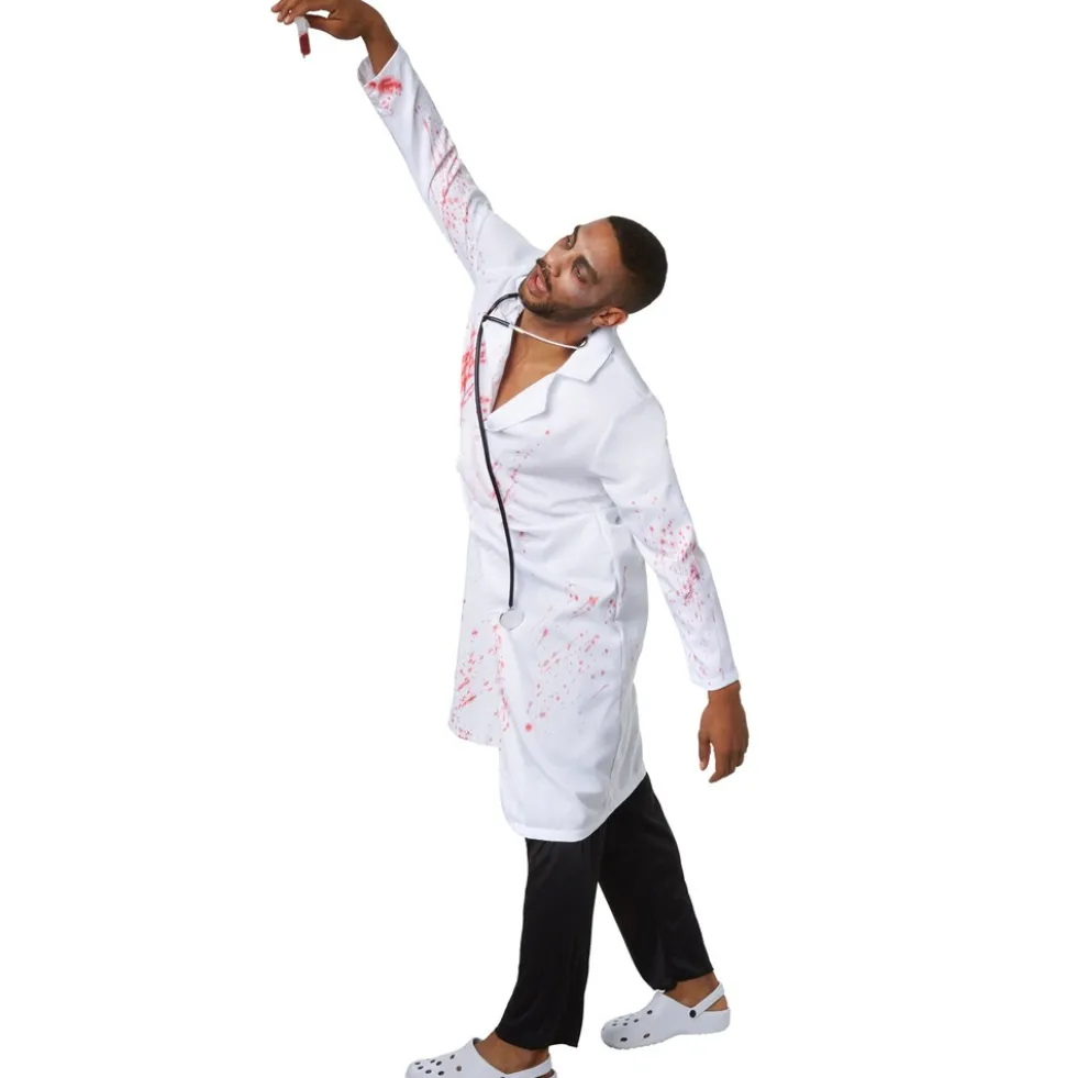 tectake® Herrenkostüm Gruseliger Zombie Doktor