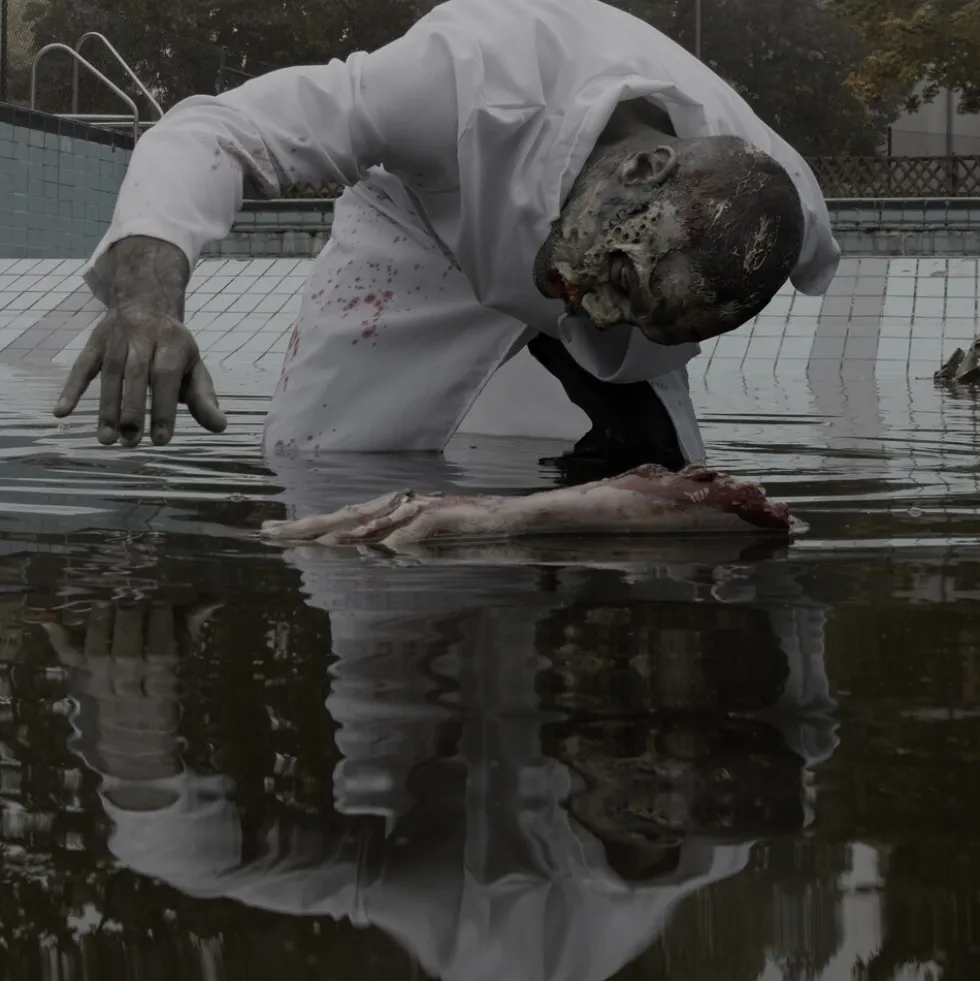 tectake® Herrenkostüm Gruseliger Zombie Doktor