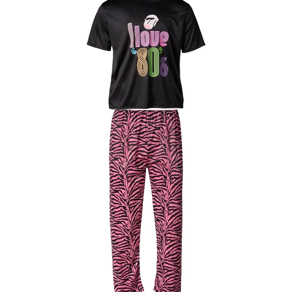 tectake® Herrenkostüm Jogger I love 80´s
