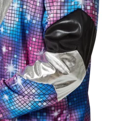 tectake® Herrenkostüm Retro 80er 90er Jahre Disco Jogginganzug