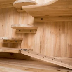 tectake® Kleintierkäfig, aus Holz, aufklappbares Dachgitter, 60 x 40 x 80 cm