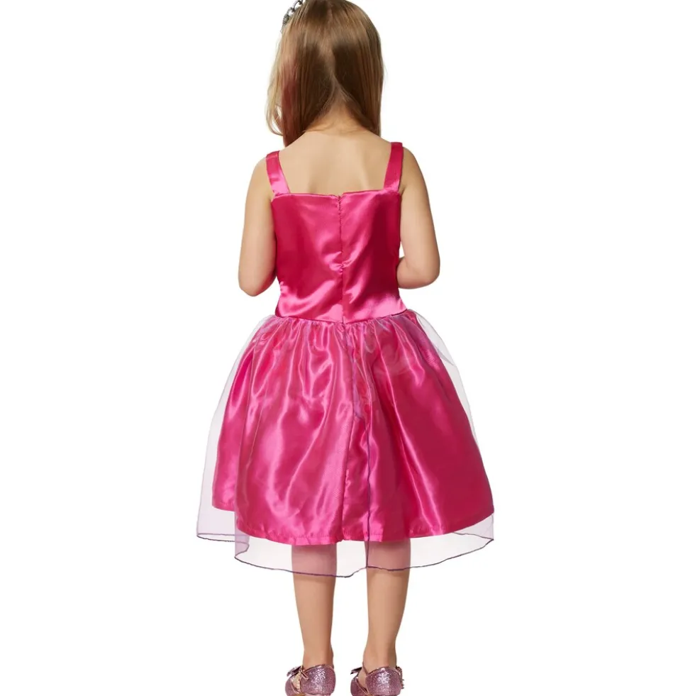 tectake® Mädchenkostüm Prinzessin pinke Rose