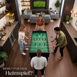 tectake® Multifunktionaler Spieltisch, 15in1, strapazierfähiges MDF, 125 x 123 x 83 cm