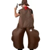 tectake® Selbstaufblasbares Kostüm Cowboy